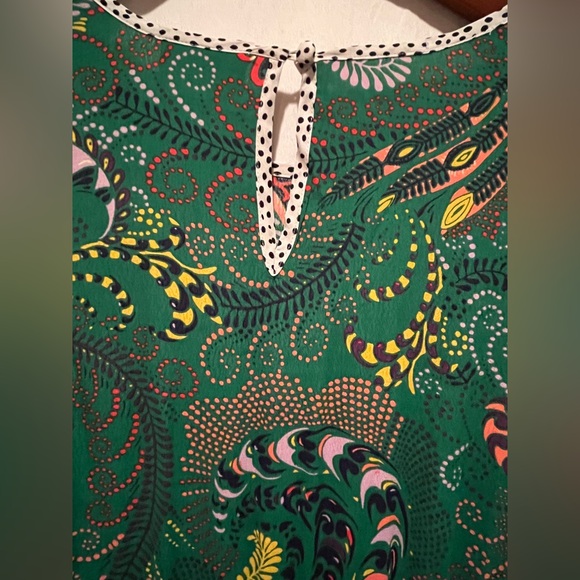 NWOT - Maeve Anthropology Janis Exotic Print Dress w.Waist string - Green - Sz 8 - Picture 8 of 16